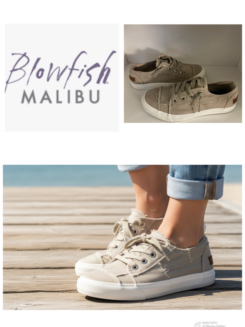 Blowfish Malibu Women's Tan Casual Canvas Sneakers